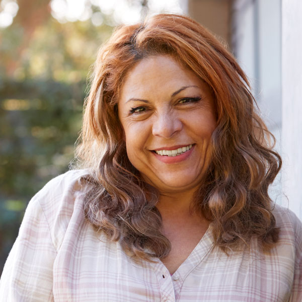 middle aged woman smiling